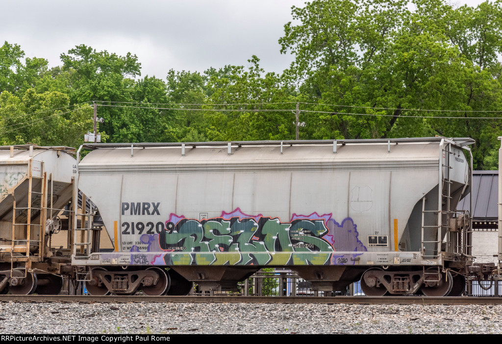 PMRX 21920, 2-Bay Covered Hopper Car, ex UPRR, on NSRR 